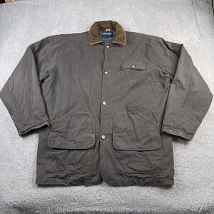 VINTAGE South Creek Jacket Mens 2XT Brown Canvas Lined‎ Corduroy Barn Chore Coat